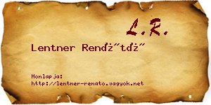 Lentner Renátó névjegykártya